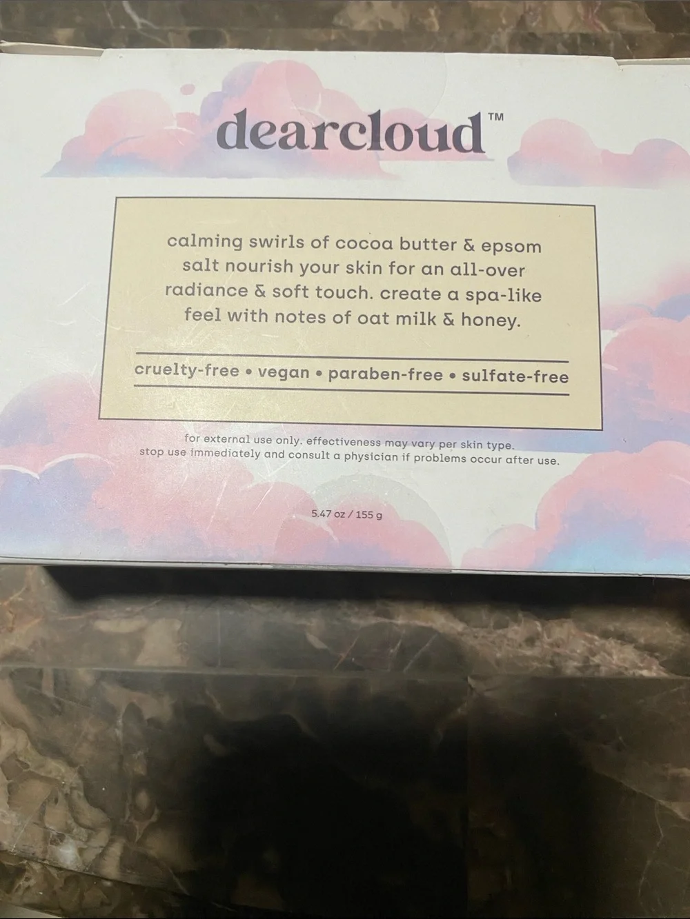 dearcloud Moisturizing Cloud Bath Bomb - Oat milk and honey Light Blue